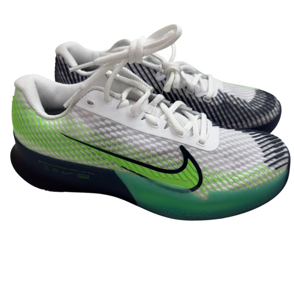 Nike court Air Zoom Vapor 11 sneakers Shoes tennis White/Green Size 6 Men no box